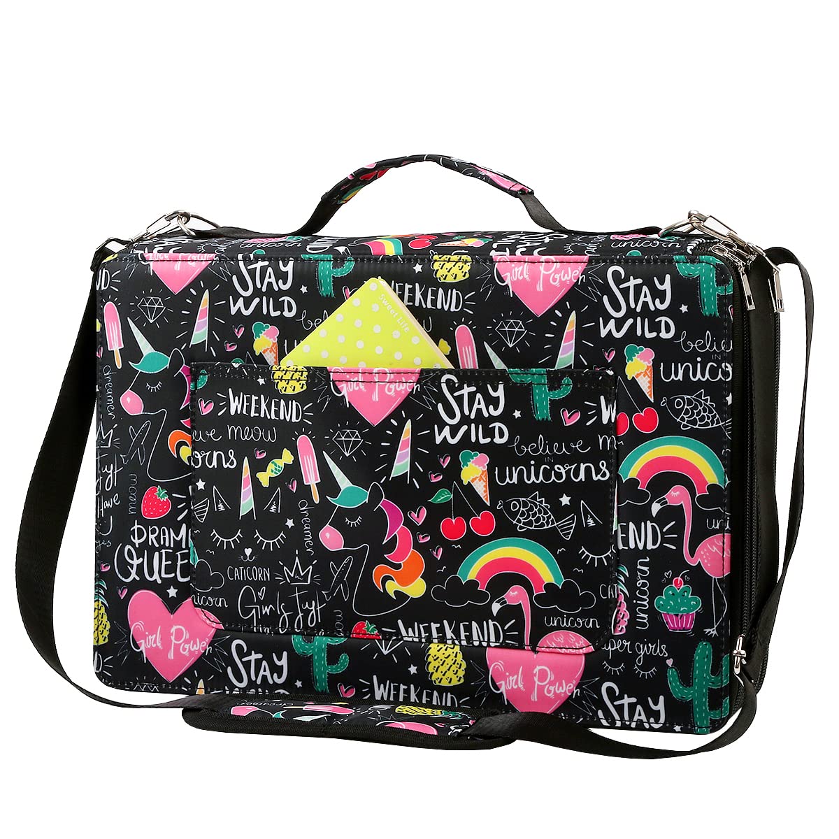 Lbxgap 480 Individual-Slots Colored Pencil Case w/Handle & Shoulder Strap