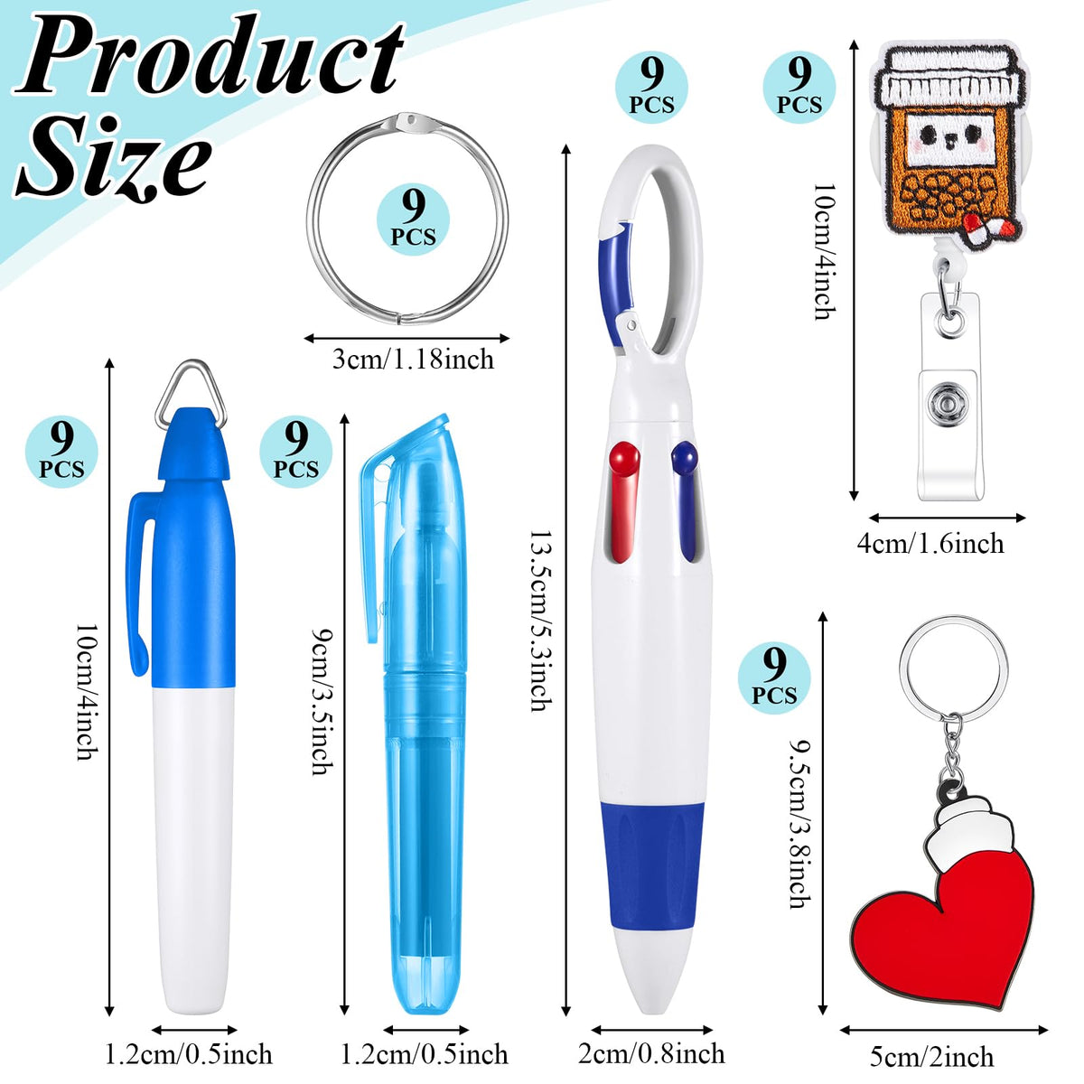 Henoyso Nurse Badge Reel Bulk,54 Pcs,Stylish