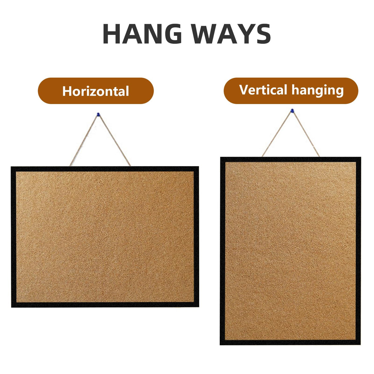 TooCust 16x24 Black Frame Cork Board for Walls - Double Sided Small Cork Bulletin Board for Office