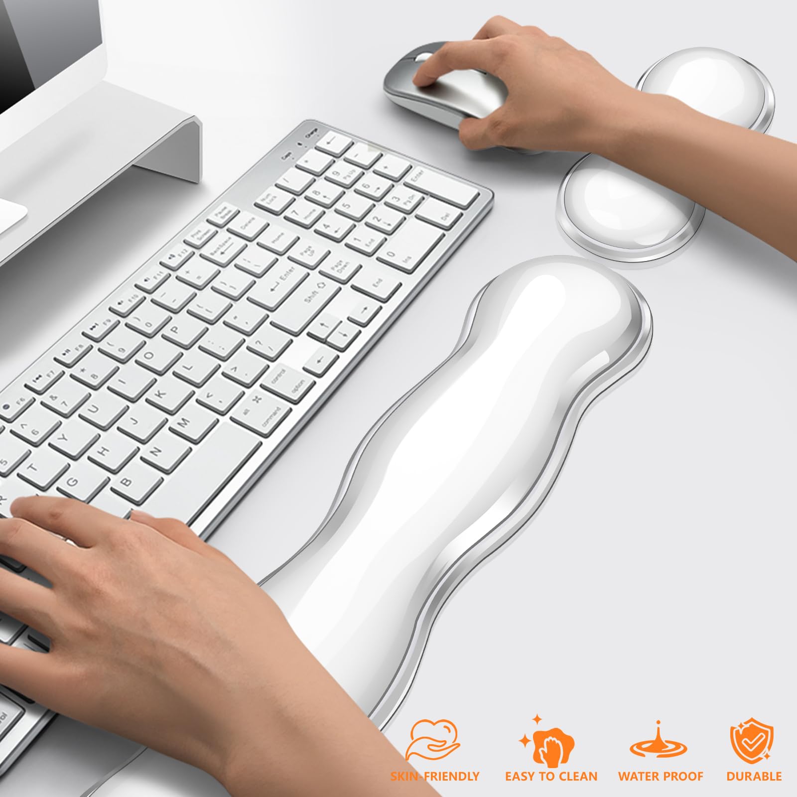 Gel Keyboard Wrist Rest, Cute Wrist Support and Arm Support Keyboard Rest for Keyboard and Mouse