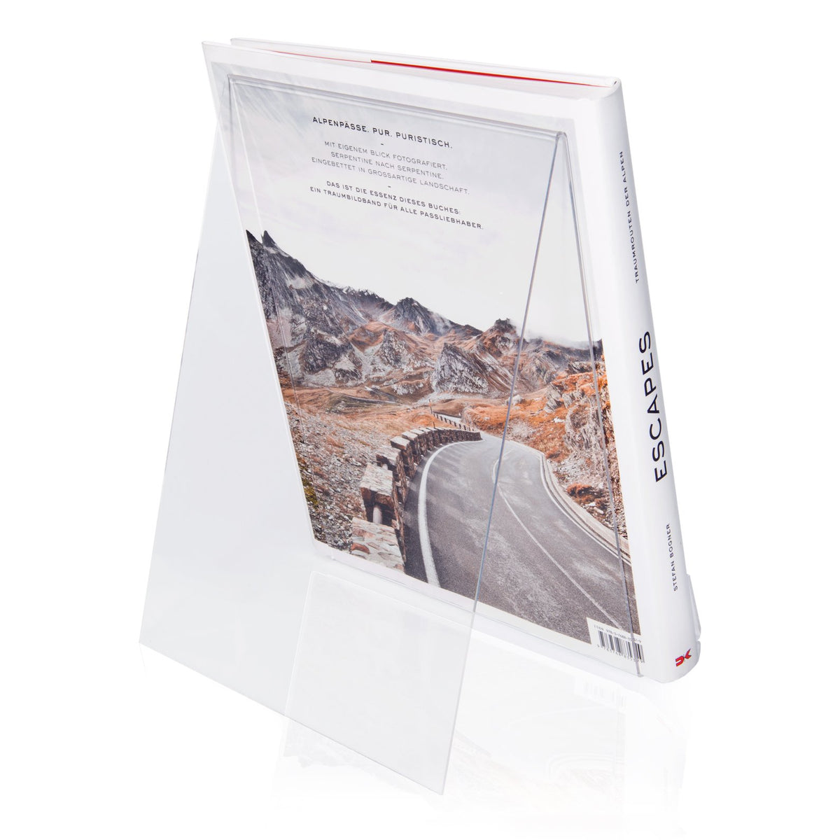 VITAdisplays PLEXIGLAS Book Stand, Slanted Plate, DIN A4 Format, Transparent, Modern Style, 20.0 x