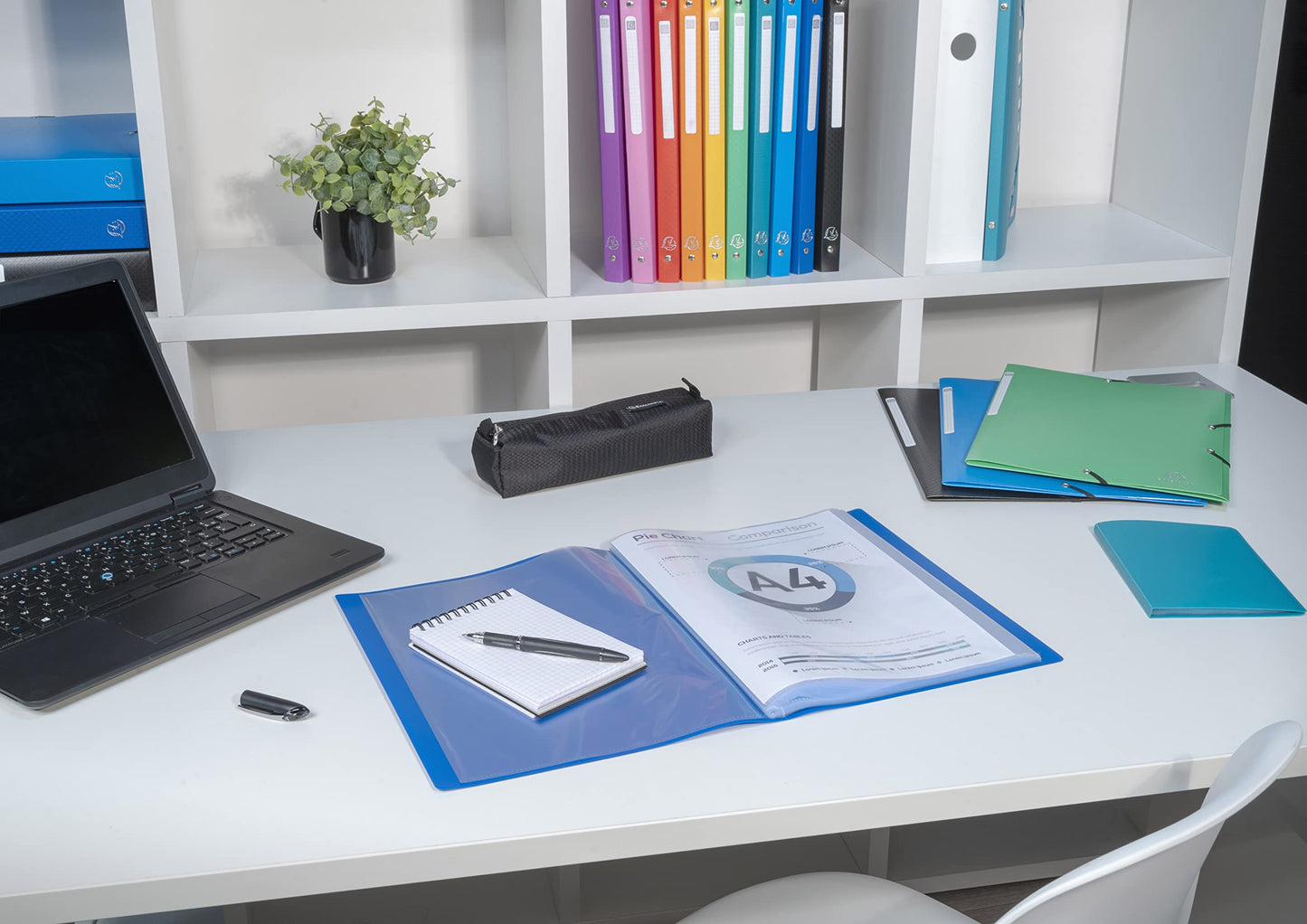 Exacompta Soft PP Display Book, A4, 80 Pockets - Blue
