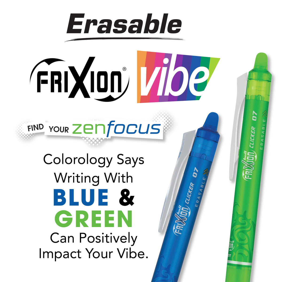 PILOT, 7 Pack, Fine Point 0.7 mm, Assorted Blue/Green Inks
