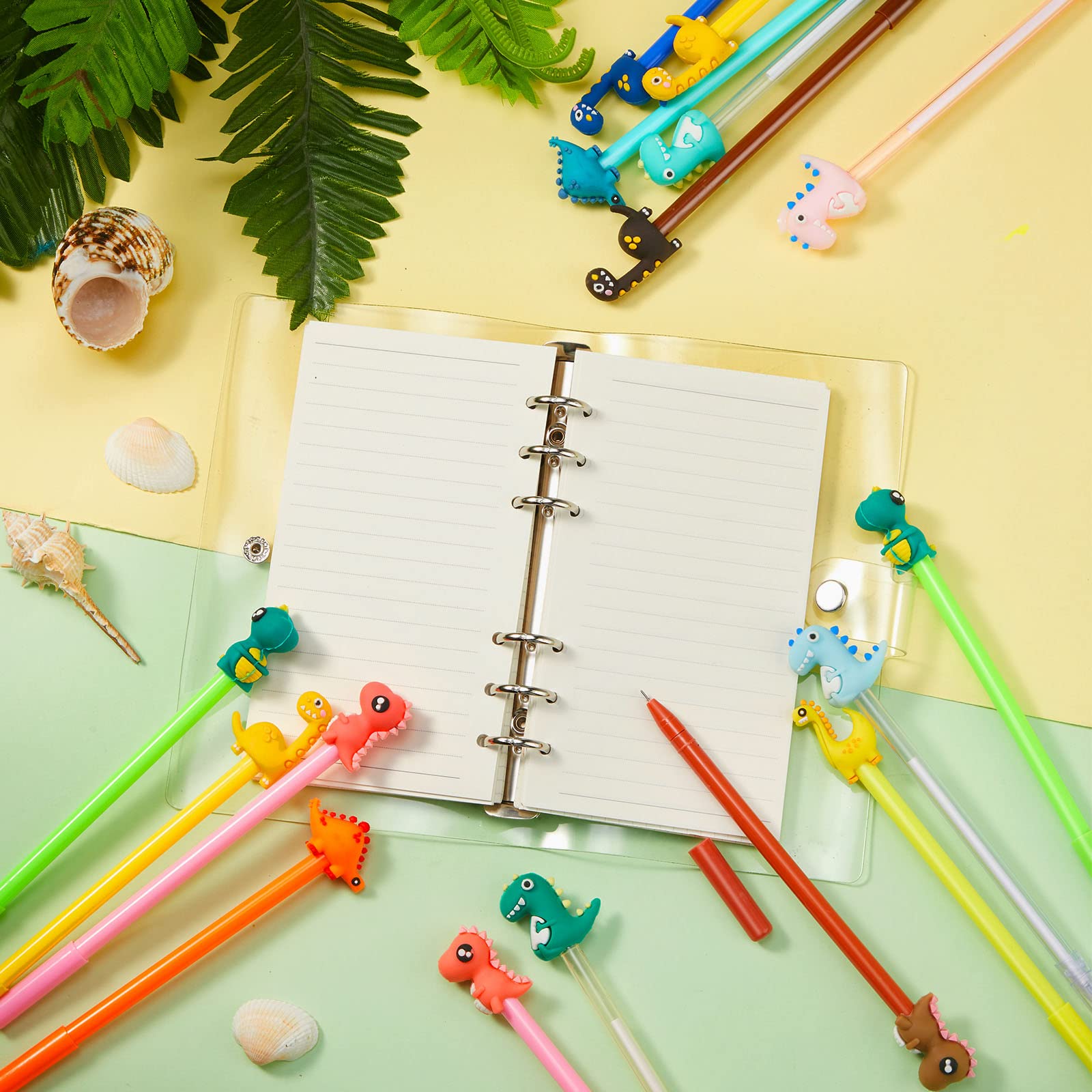 Marspark 80 Pcs Cute Cartoon Dinosaur Pens for Kids Back to School Gifts
