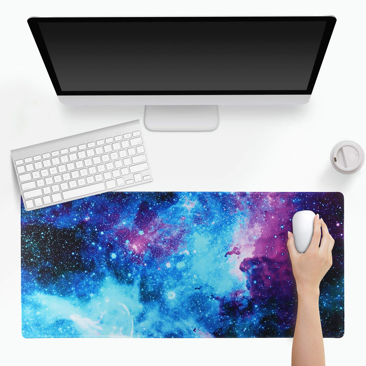 Extended Gaming Mouse Pad Mat Large Desk Mat Non Slip Rubber Base Computer Desktop Laptop Keyboard