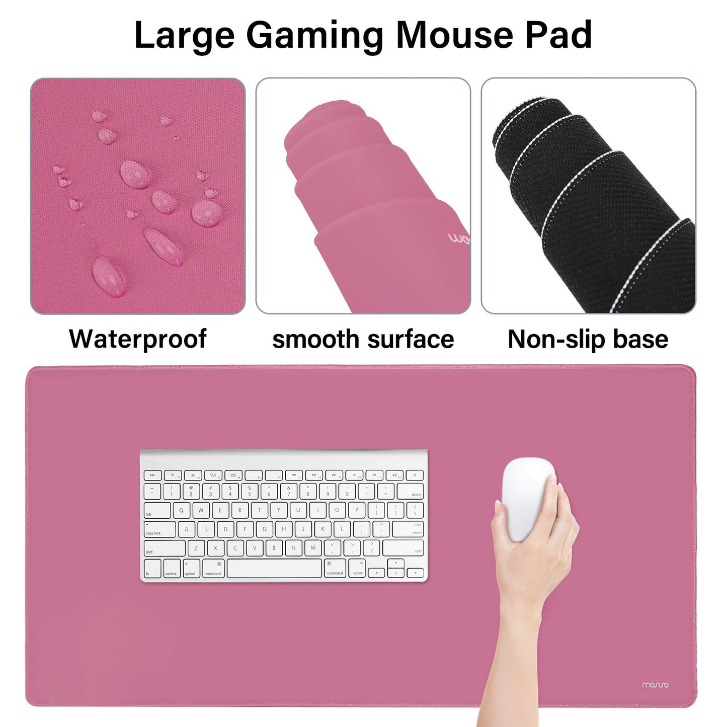 MOSISO Keyboard Mouse Pad Set, Large Gaming Mousepad&Keyboard Wrist Rest
