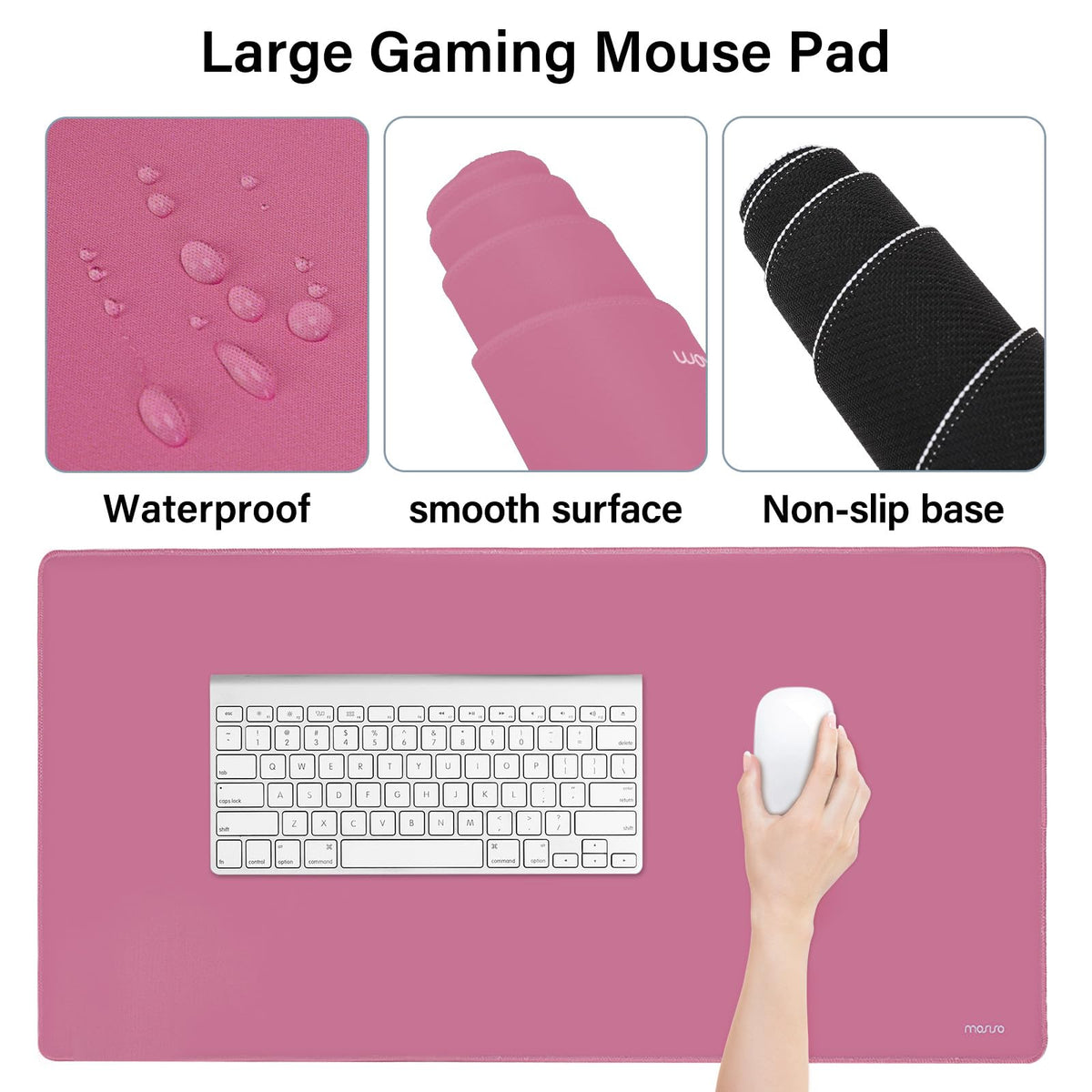 MOSISO Keyboard Mouse Pad Set, Large Gaming Mousepad&Keyboard Wrist Rest