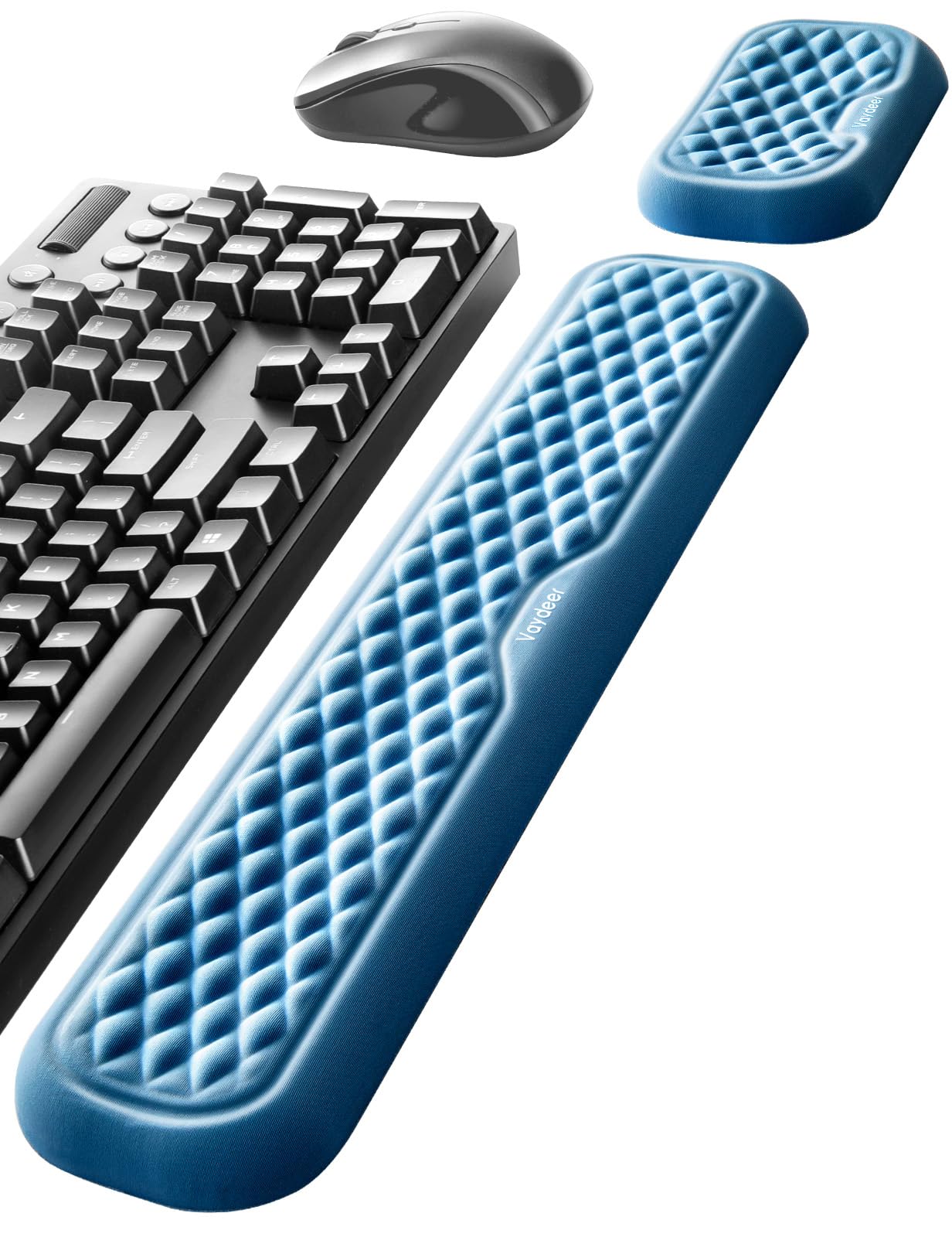 Vaydeer Wrist Rest for Keyboard and Mouse, Computer Ergonomic Wrist Support Pad, Soft Memory Foam