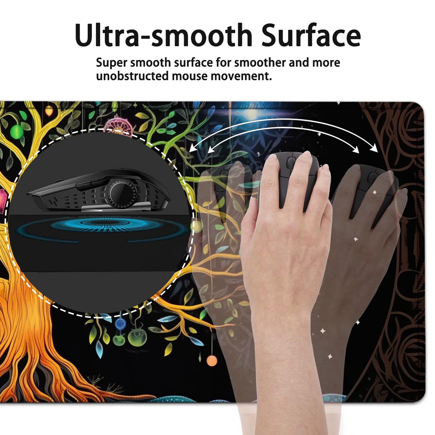 Large Mouse Pad, 31.5 x 11.8in Extended Gaming Mouse Pad with Stitched Edges, XXL Mousepad