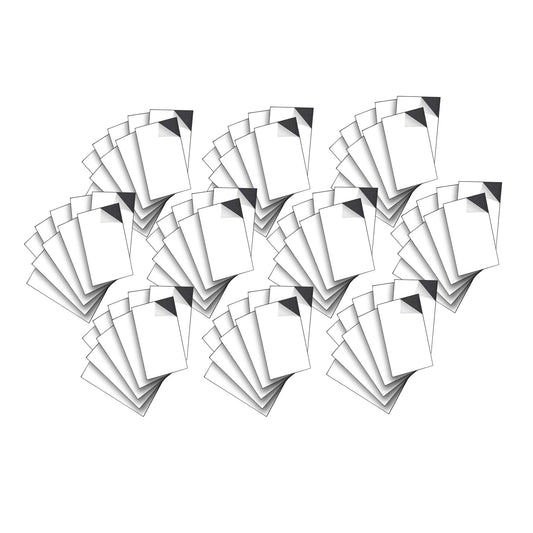 100 Pack Magnetic Business Card Magnet 2”x 3.5" Stick On Adhesive Backing Magnetize Metal Surface