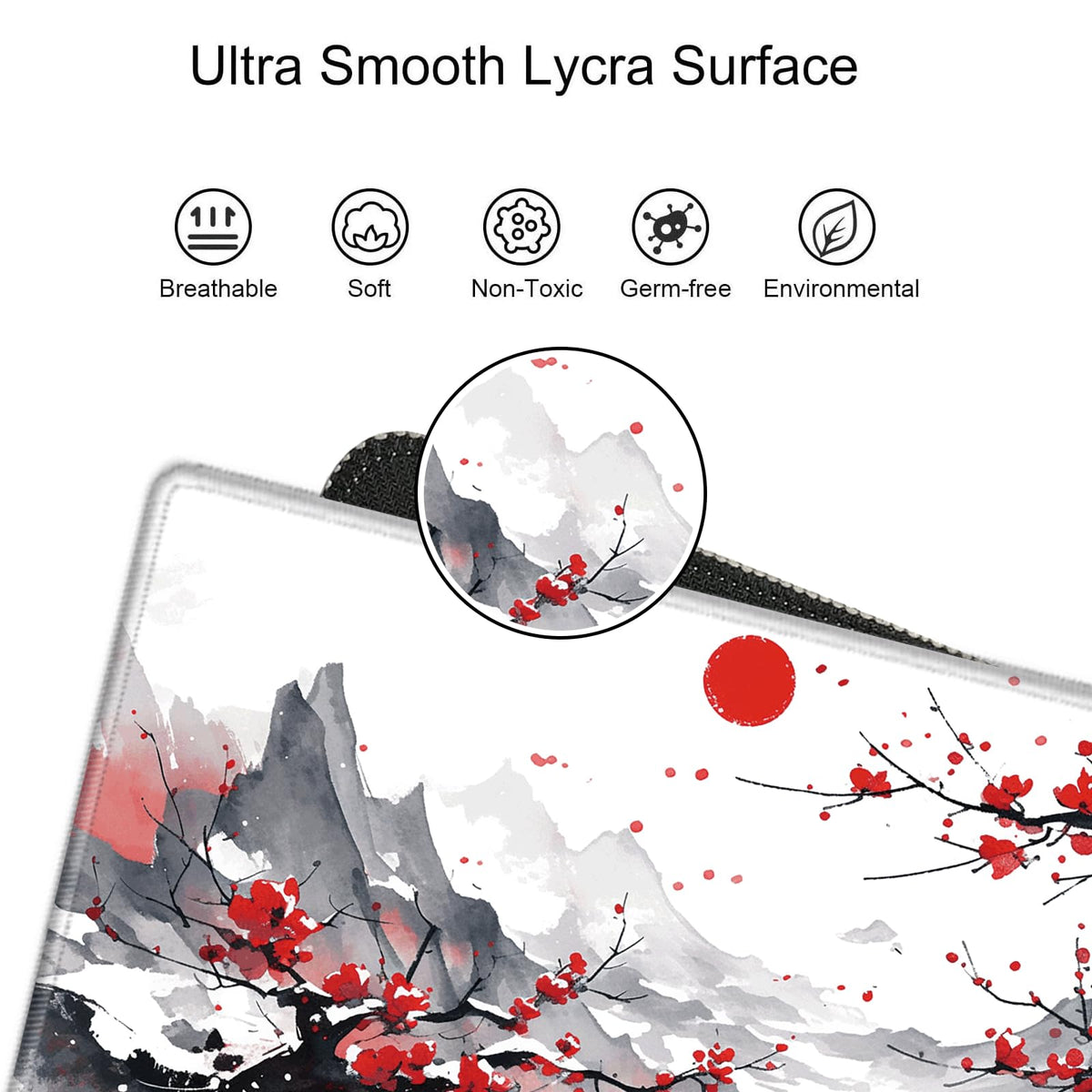 Cherry Blossom Mouse Pad Sakura 36x12 Desk Mat Japanese Desk Pad Gaming Large Mousepad Long Mouse