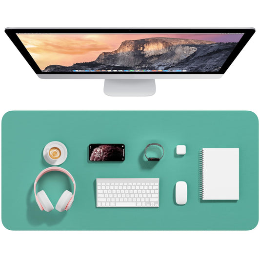 Hsurbtra Desk Pad, 35.5" x 17" PU Leather Desk Mat, XXL Extended Mouse Pad, Waterproof Desktop