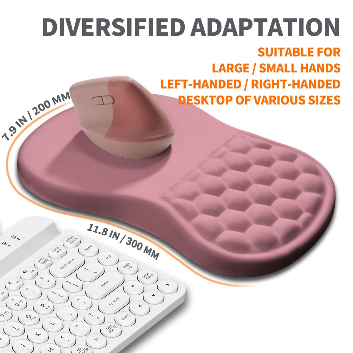 Armanza Ergonomic Joint Wrist Support Mouse Pad with Memory Foam Cushion Massage Bump, Carpal