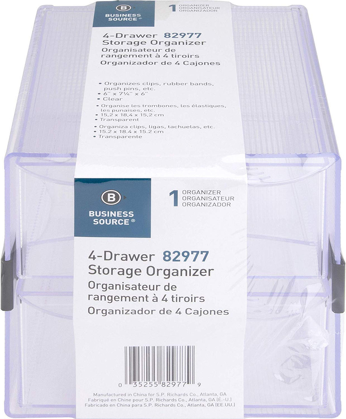 Business Source BSN82977-4-Drawer Storage Organizer