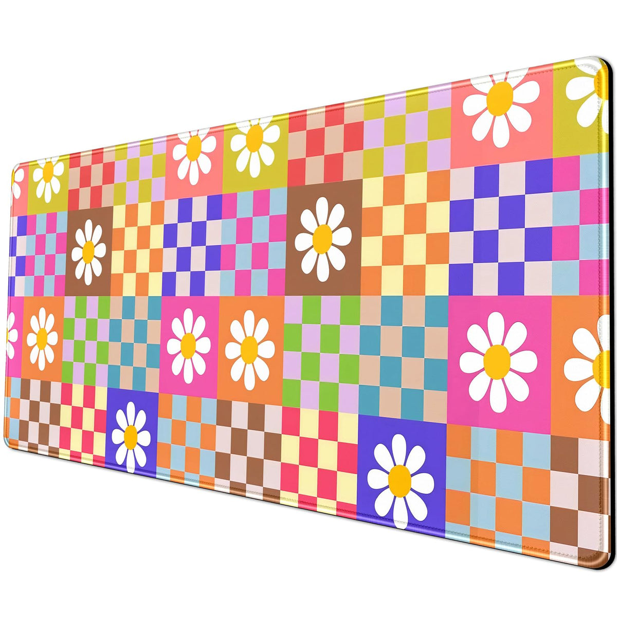 Pink Desk Mat Trendy Checkered Aesthetic Desk Pad Computer Large Mouse Pad Aesthetic Desk