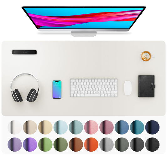 Aothia Leather Desk Pad Protector, Mouse Pad, Office Desk Mat, Non-Slip PU Leather Desk Blotter