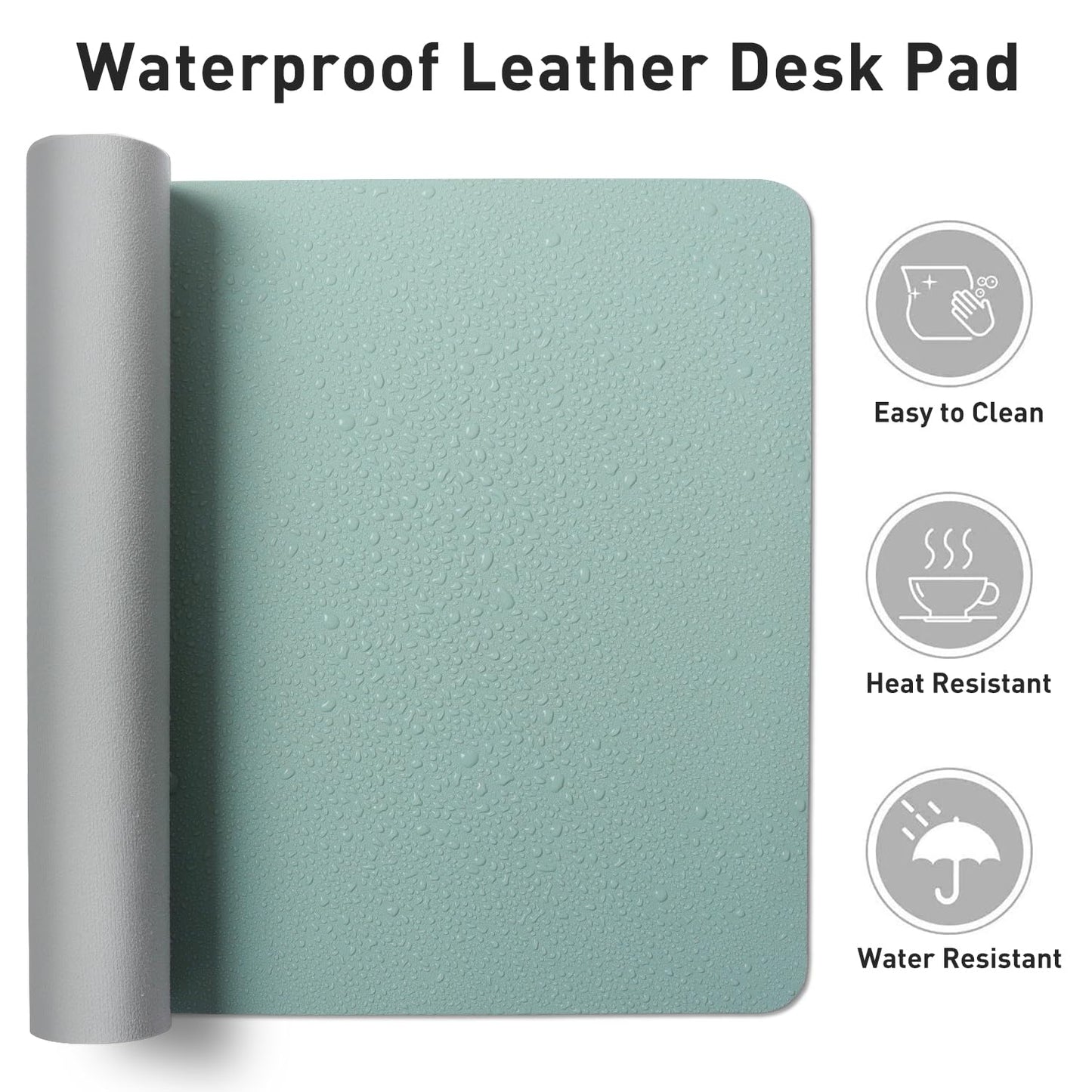 Aothia Leather Desk Pad Protector, Mouse Pad, Office Desk Mat, Non-Slip PU Leather Desk Blotter