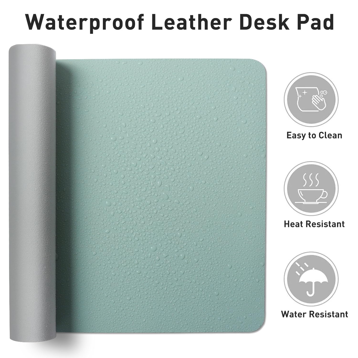 Aothia Leather Desk Pad Protector, Mouse Pad, Office Desk Mat, Non-Slip PU Leather Desk Blotter
