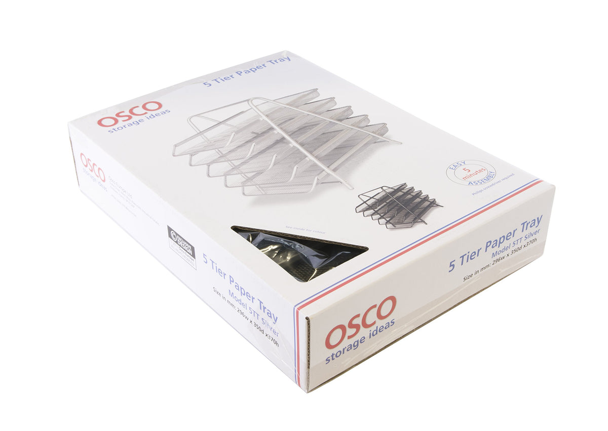 OSCO Mesh 5 Tier Tray - Silver