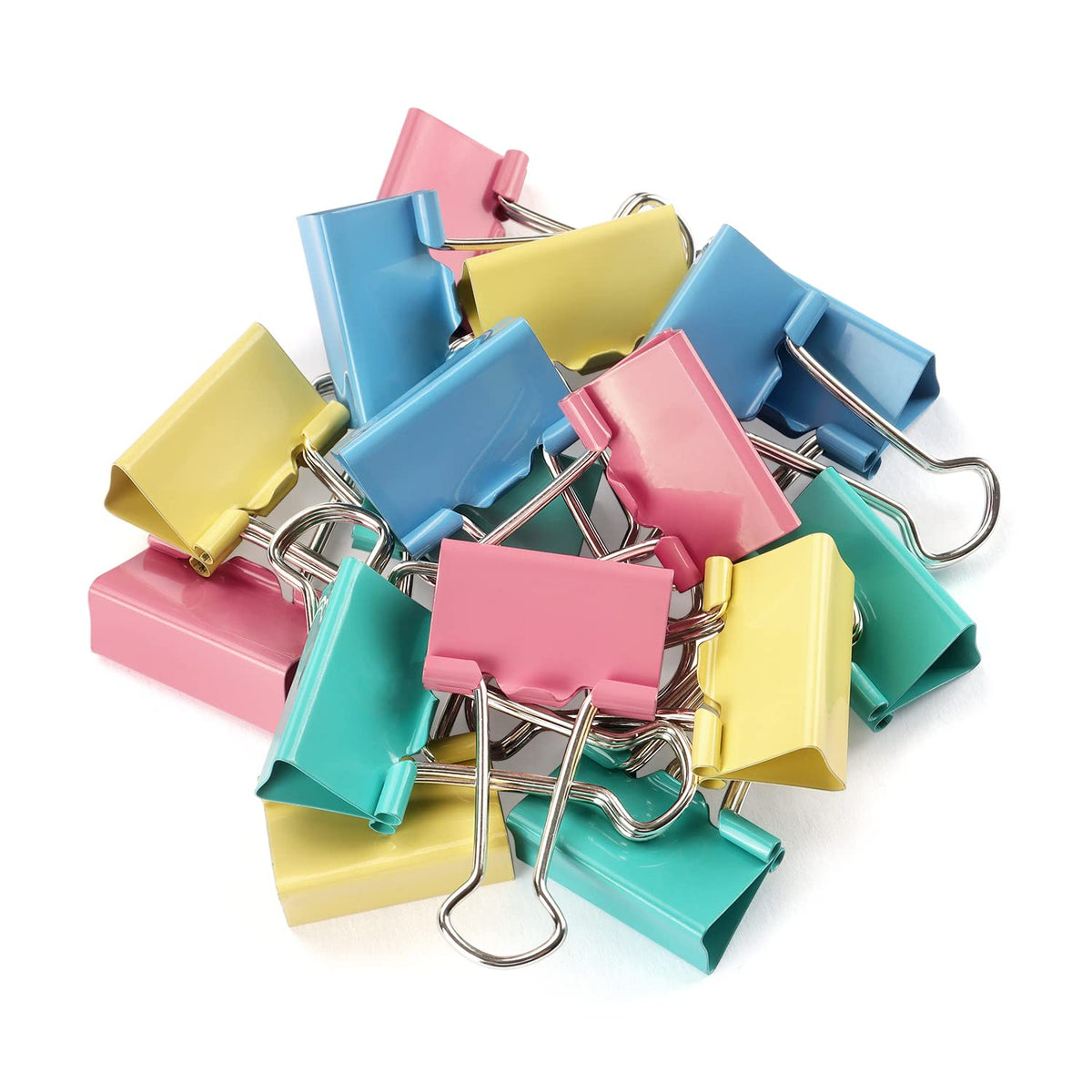 ZZTX 24 Pack Large Binder Clips 1.6 Inches Assorted Colors