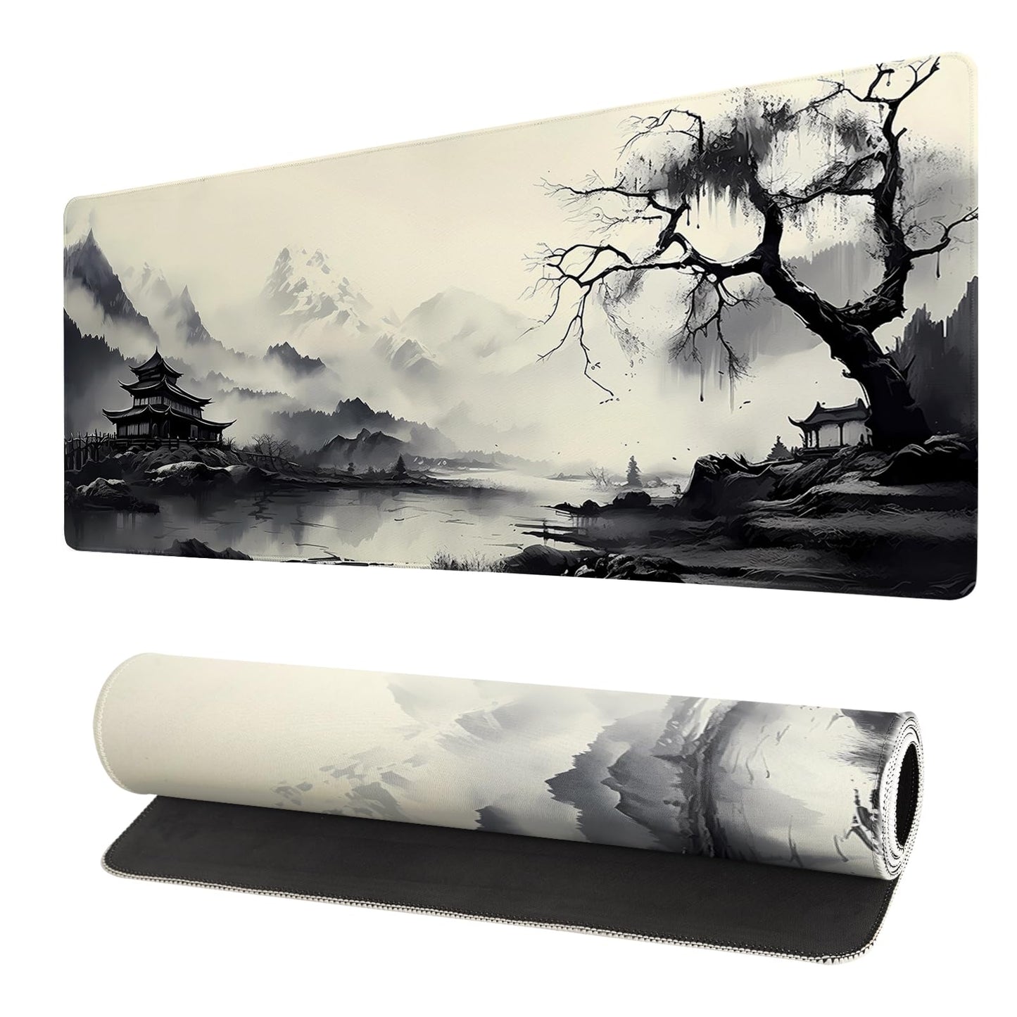 Gaming Mouse Pad Desk Pad,Extended Big Mouse Pad,31.5x11.8 Inch Long Computer Keyboard Mouse Mat