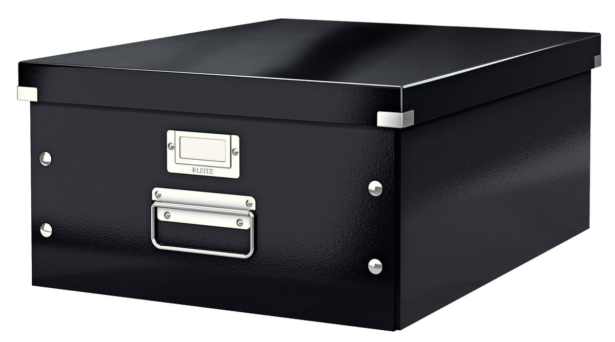 Leitz A5 Storage Box, Click and Store Range 60430001 - Small, Black Storage Box A3'
