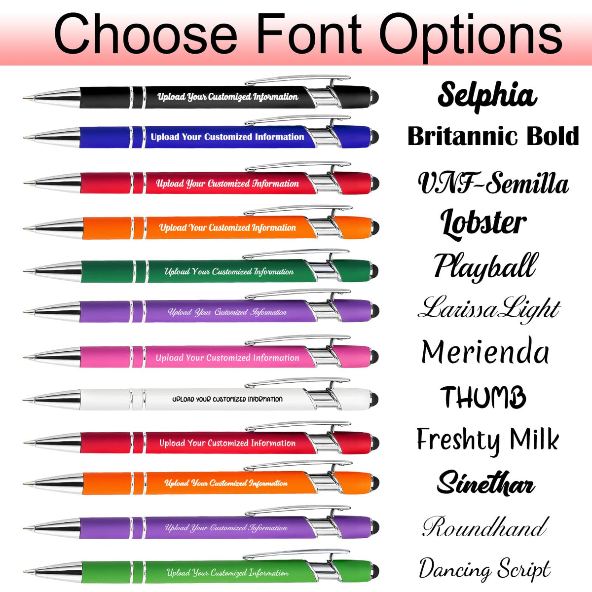 Westpearl Personalized Pen24pcs Bulk,Custom Ballpoint Pens with Engraved Business Name Message