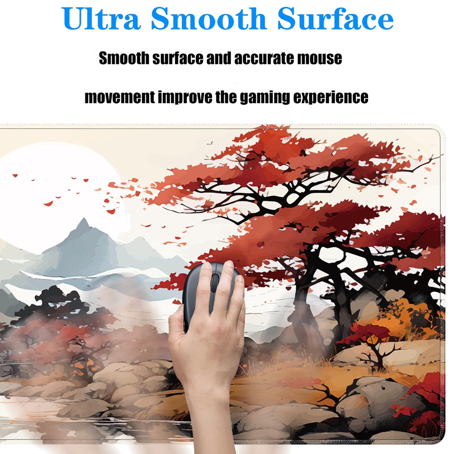 Cherry Blossom XL Mouse Pad,Large Mouse Pad Gaming 31.5 x 11.8 in Mouse Mat Desk Pad,Extended