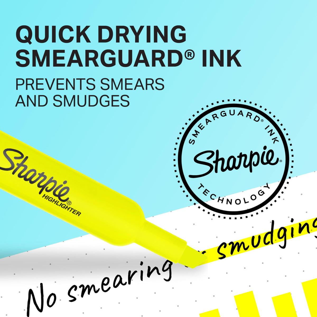 Sharpie Tank Highlighters, Chisel Tip, Yellow Highlighters, Essential Office & School Supplies