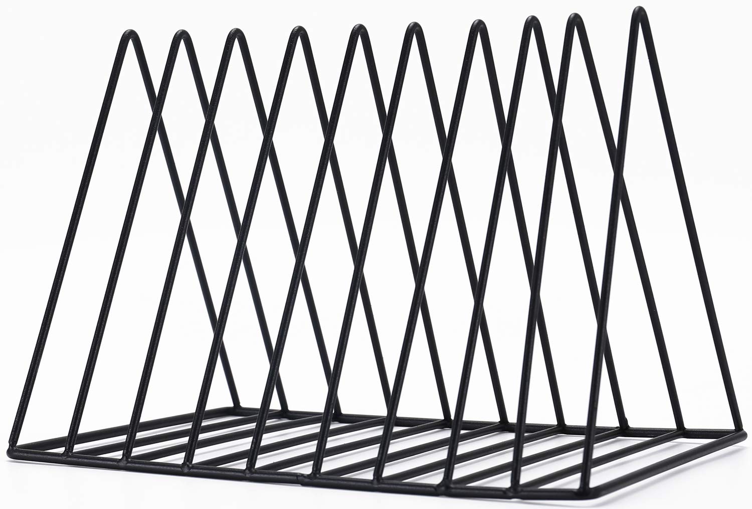 Sooyee 9 Slot Black Magazine Holder, Desktop File Sorter Organizer