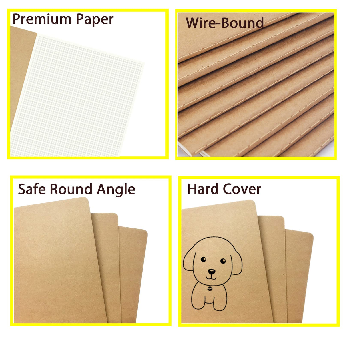 zmybcpack 12 Pack 8.5x11 inch Large Graph Paper Notebook Journals Bulk