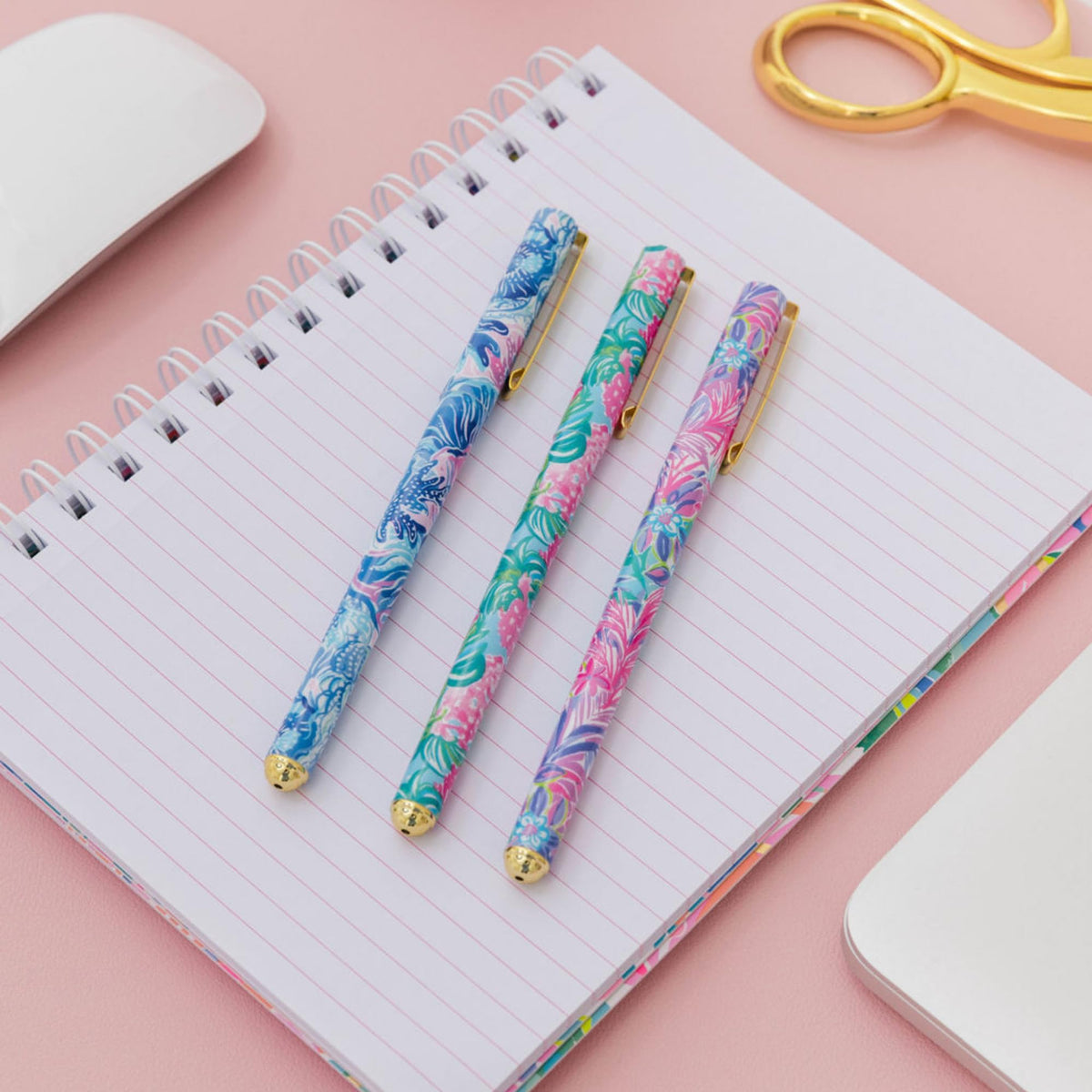 Lilly Pulitzer Pen Set of 3, Shade Seekers