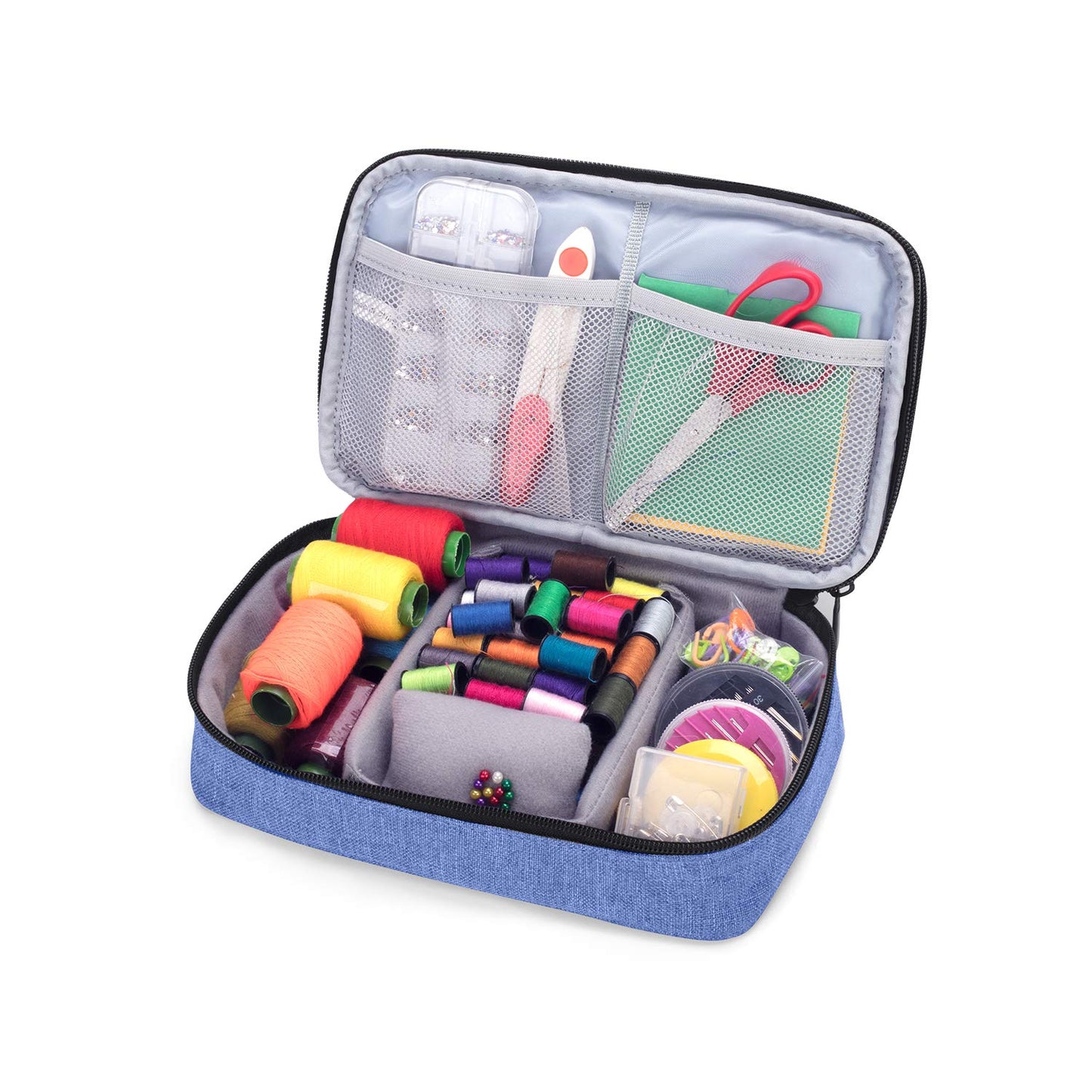 Luxja Double-Layer Sewing Organizer, Dark Blue