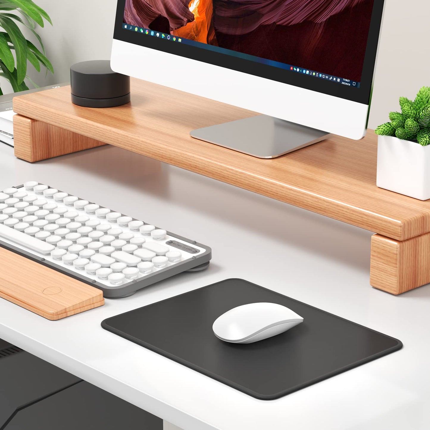 KTRIO 10 Pack Mouse Pads, Black Computer Mousepad for Desk, 11 x 8.5 in