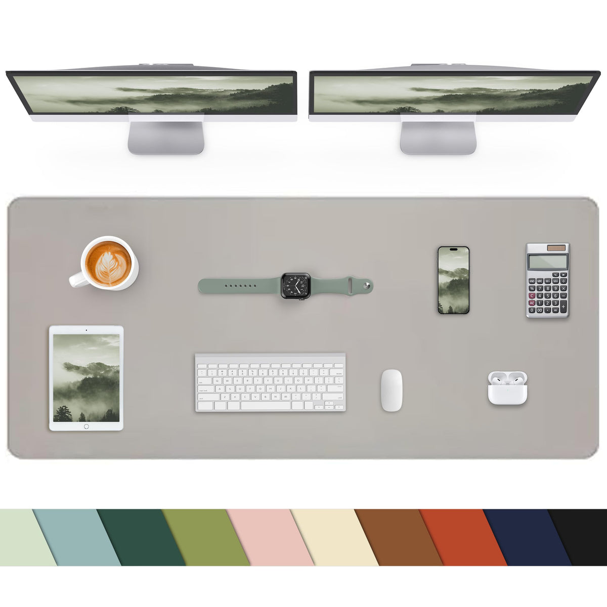 Extra Large Desk mat, Leather Desk Pad Protector,Office Desk Mat,Mouse Pad, Non-Slip Desk Blotter