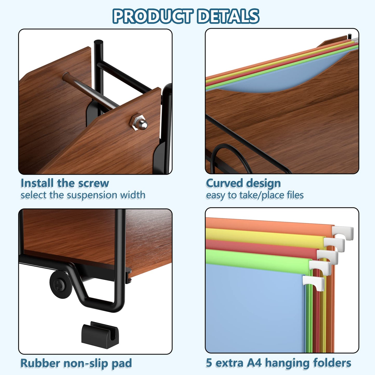 LUCYCAZ File Organizer for Desk,Desktop File Paper Organizer