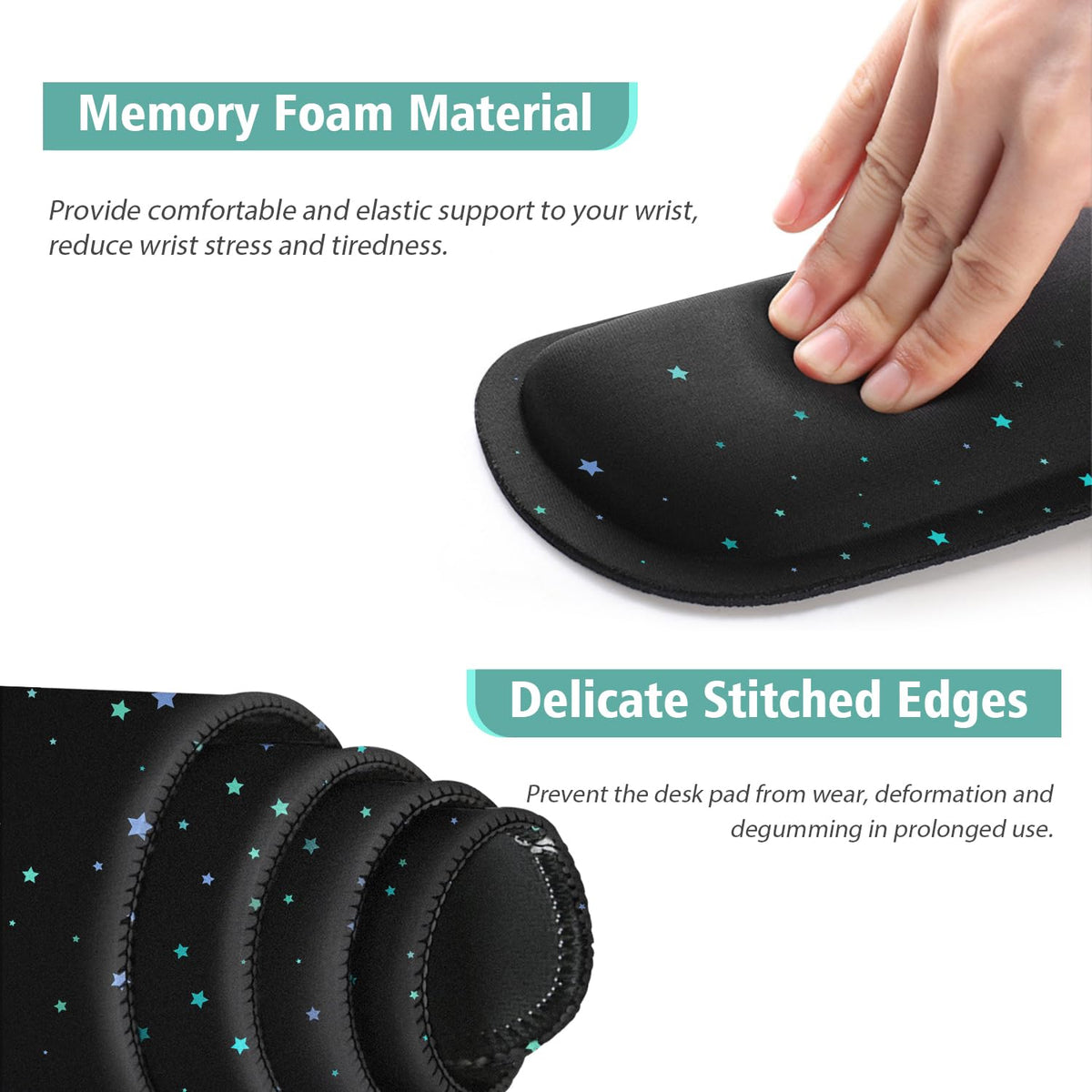 Desk Mat for Keyboard and Mouse,4in1 XXL Mousepad + Keyboard Wrist Rest+Mouse Wrist Rest+Coaster