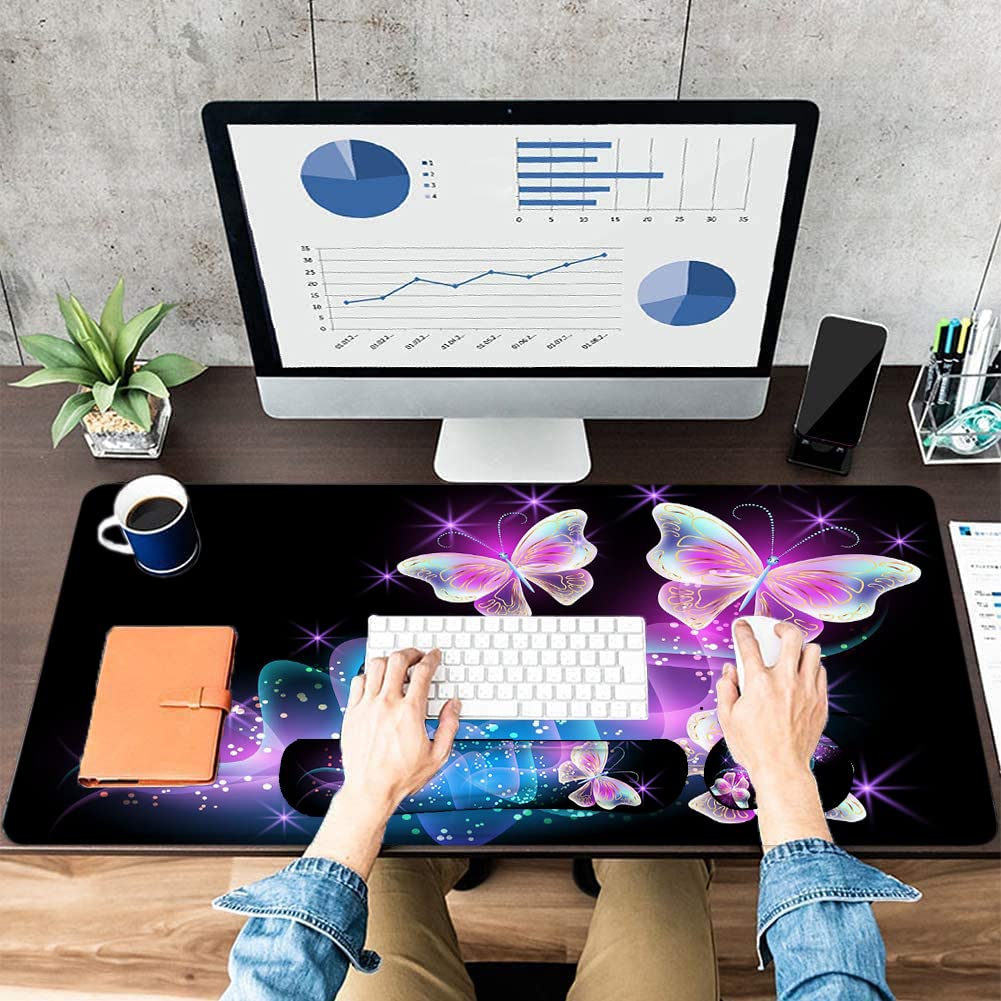 Large Mouse Pad with Wrist Rest, 4-in-1 Wrist Rest for Keyboard and Mouse