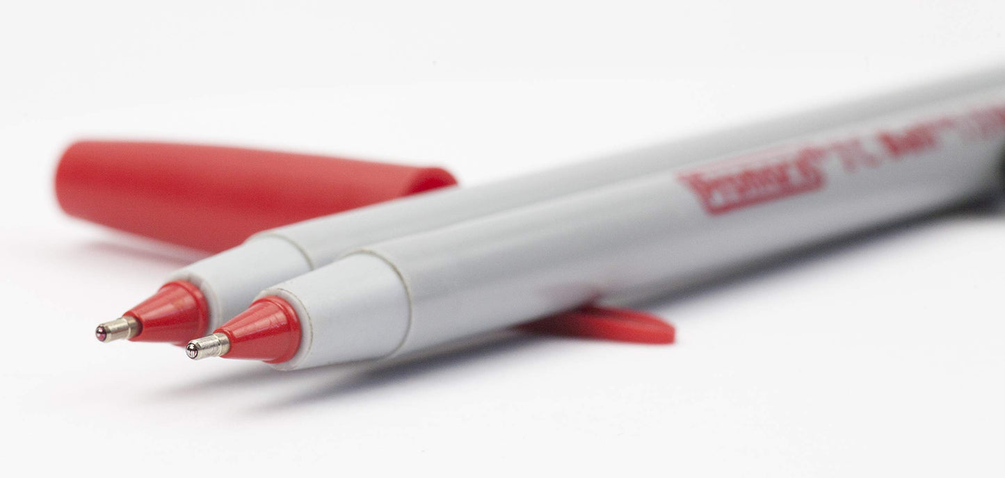 Promarx TC Ball Stick Pens, Medium Point, Red Ink, 10 count