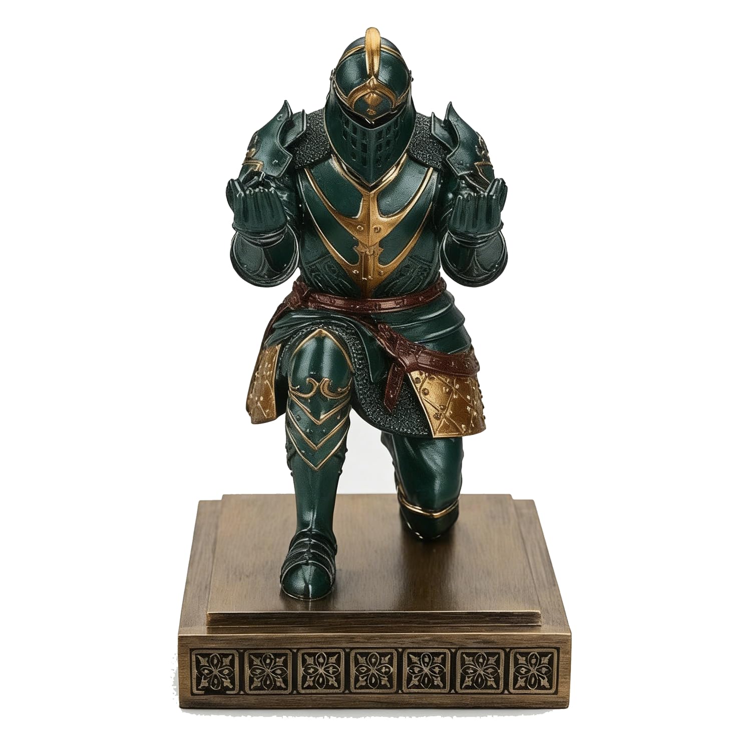 King's Guard Knight Pen Holder with a Letter Opener Desk Organizers Green