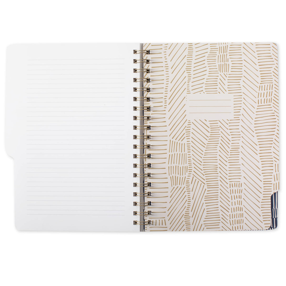 Fringe Studio Large Tab Notebook,"Tribal Lines", Flexible Paperback Cover, College Ruled, 5