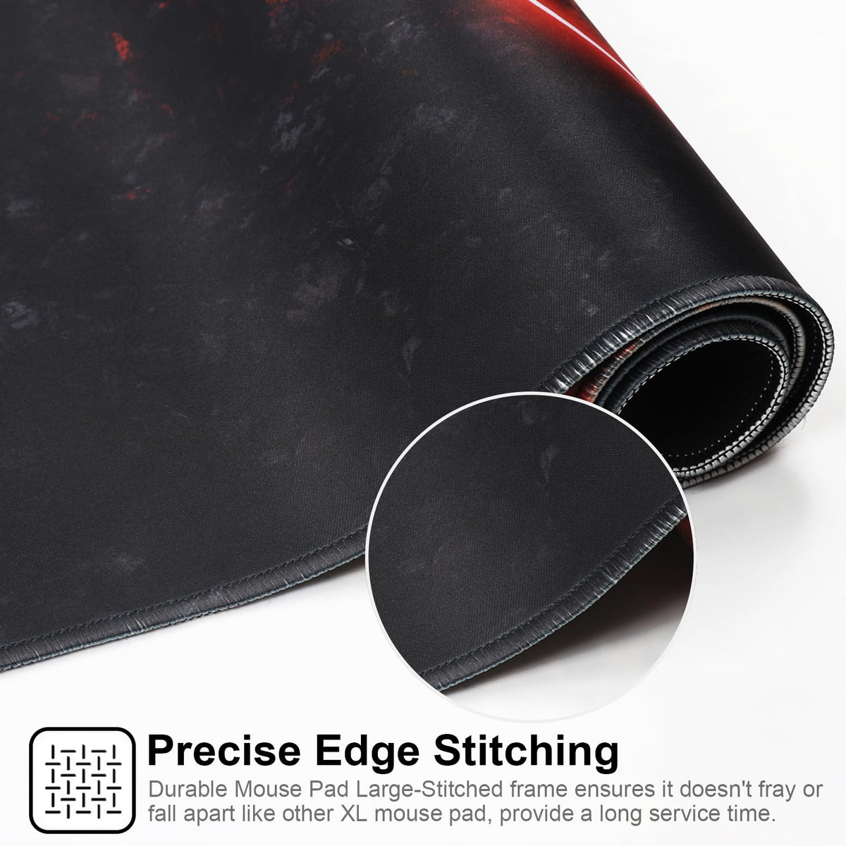 Jahosin Large Gaming Mouse Pad with Stitched Edges,[35.4x15.7In] Extended Mouse Pad with Non-Slip