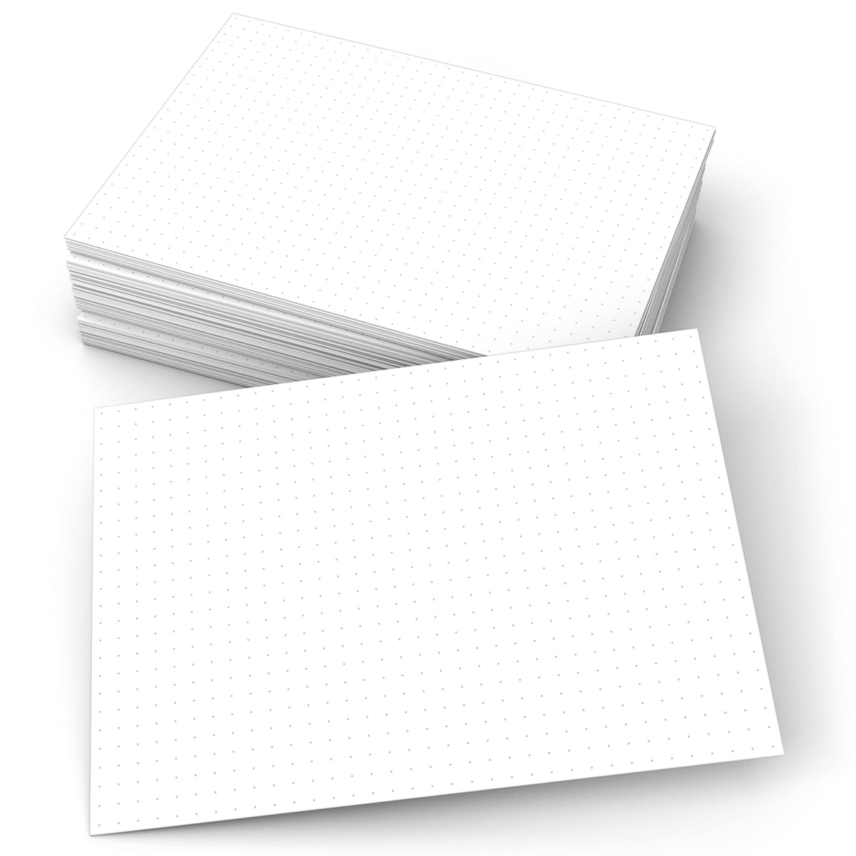 321Done Dot Grid Index Cards, Large 5x7, Set of 50, 0.20" Spacing, White