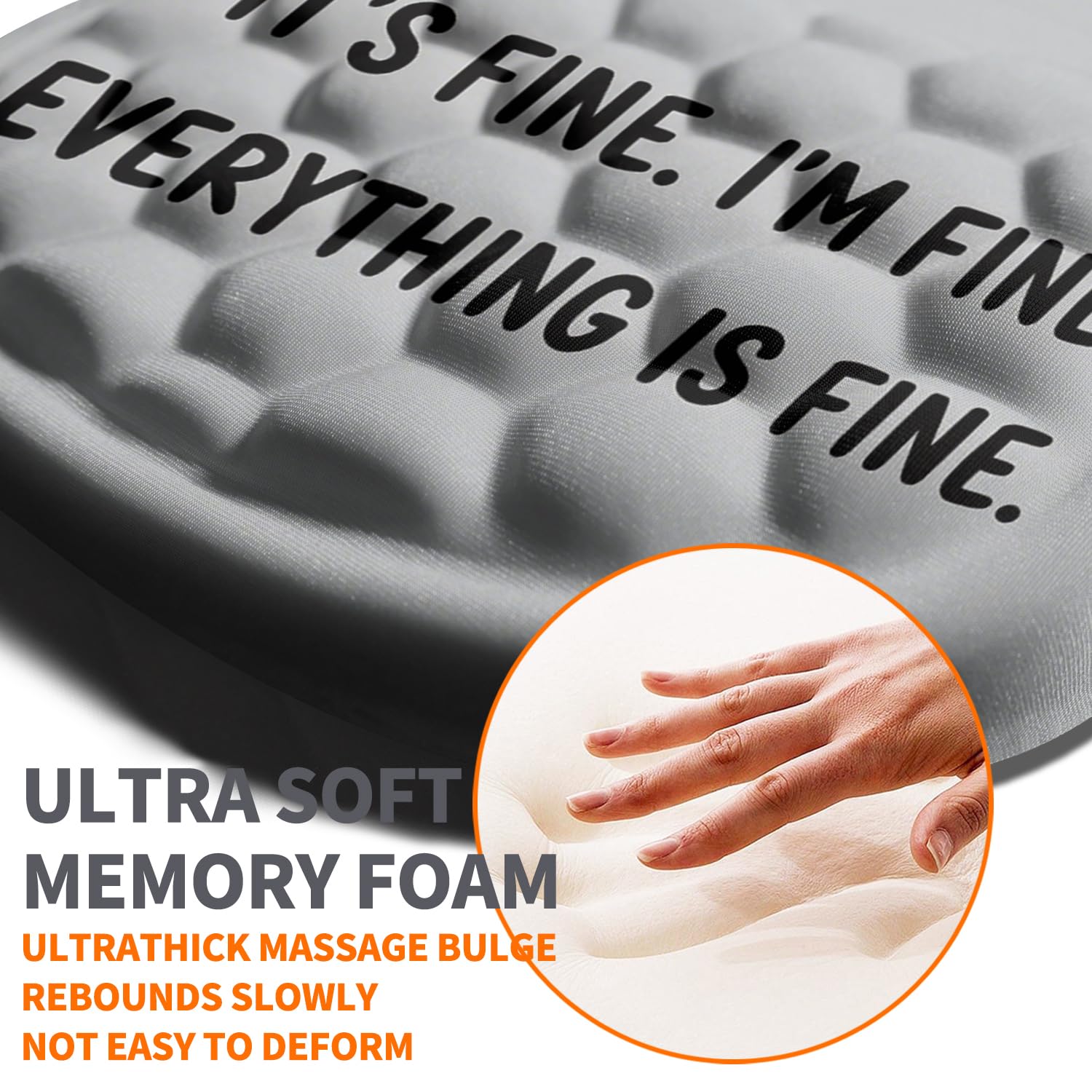 Armanza Ergonomic Joint Wrist Support Mouse Pad with Memory Foam Cushion Massage Bump, Carpal