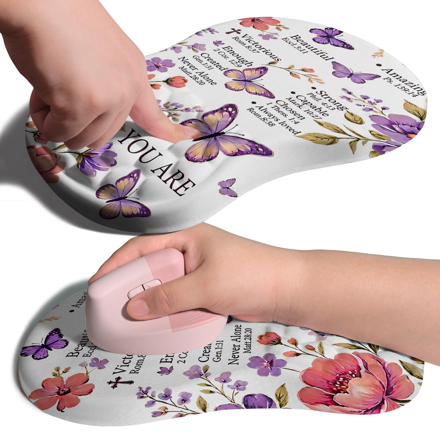 Armanza Ergonomic Joint Wrist Support Mouse Pad with Memory Foam Cushion Massage Bump, Carpal