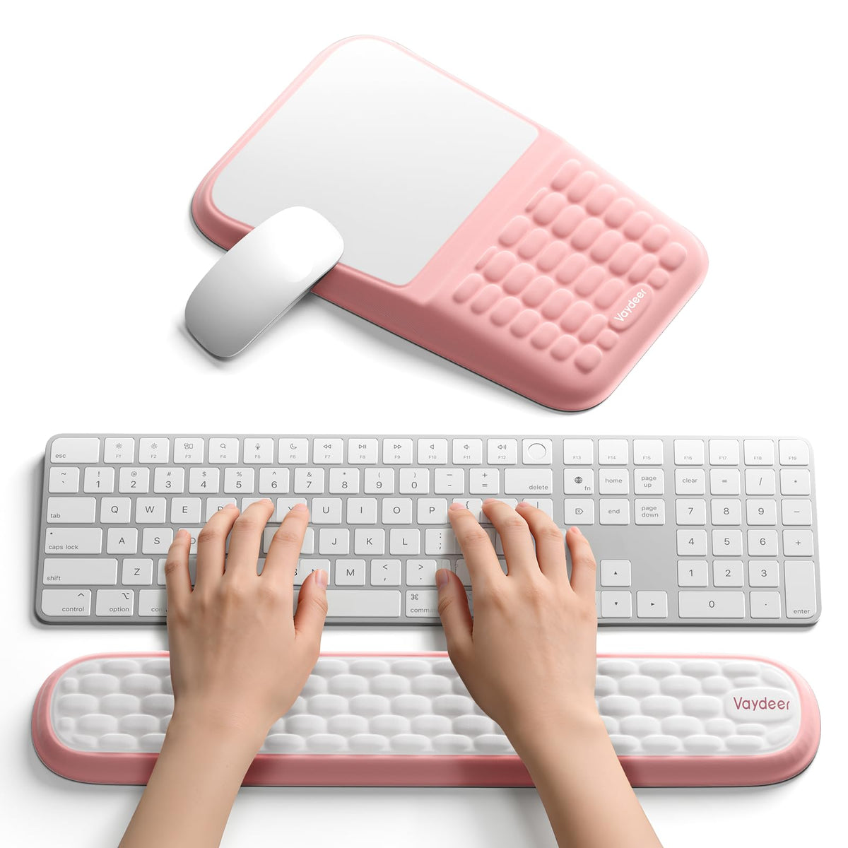 2-in-1 Keyboard & Mouse Wrist Rest Set – Ergonomic Pain-Relief Support, Memory Foam Wrist Cushion