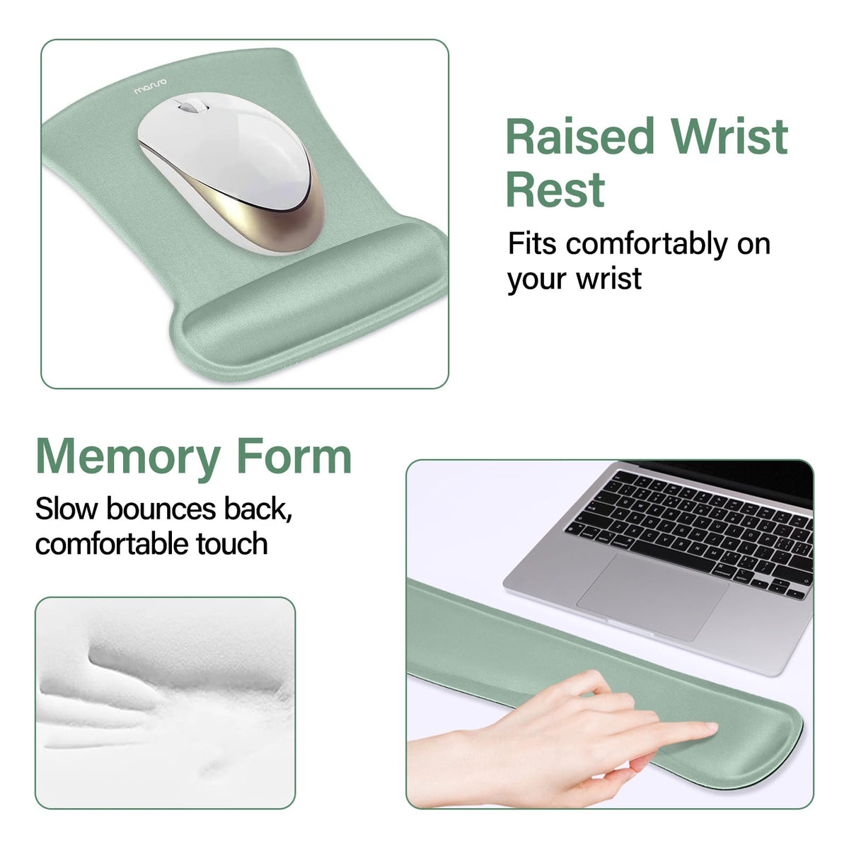 MOSISO Keyboard Mouse Pad Set, Large Gaming Mousepad&Keyboard Wrist Rest
