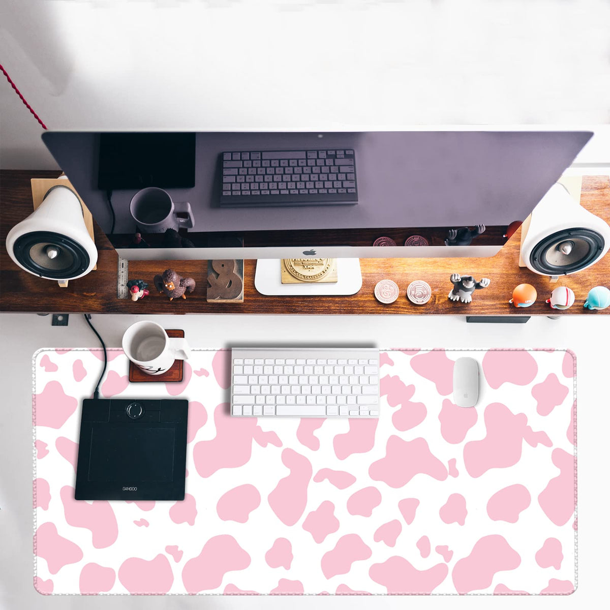 Deokke Extended Large Computer Gaming Mouse Pad Desk Mat(31.5×15.7 in),Desk Pad with Non-Slip Base