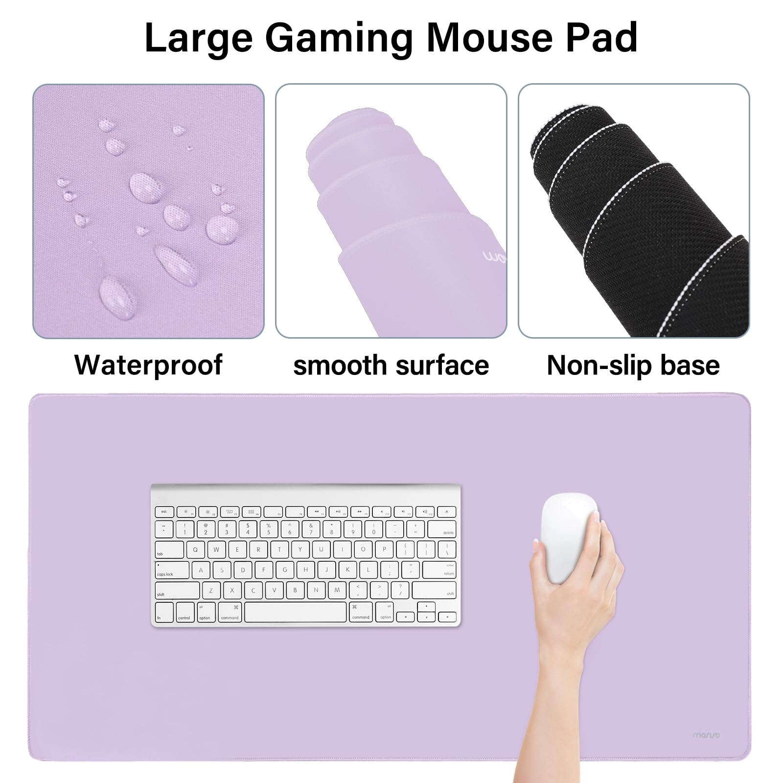 MOSISO Keyboard Mouse Pad Set, Large Gaming Mousepad&Keyboard Wrist Rest