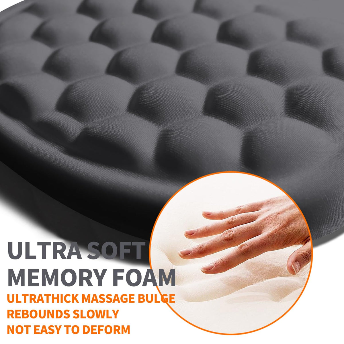 Armanza Ergonomic Joint Wrist Support Mouse Pad with Memory Foam Cushion Massage Bump, Carpal